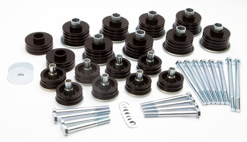 Body Mount Bushing - Replacement - Bushings / Sleeves / Washers - Polyurethane - Black - Stock Mounting Hardware - Ford Fullsize Truck 1999-2007 - Kit